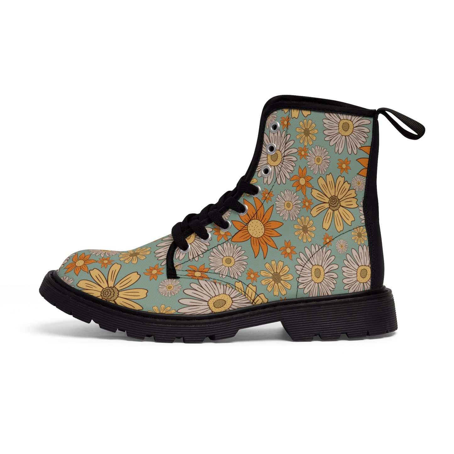 Work Boots Flower Power