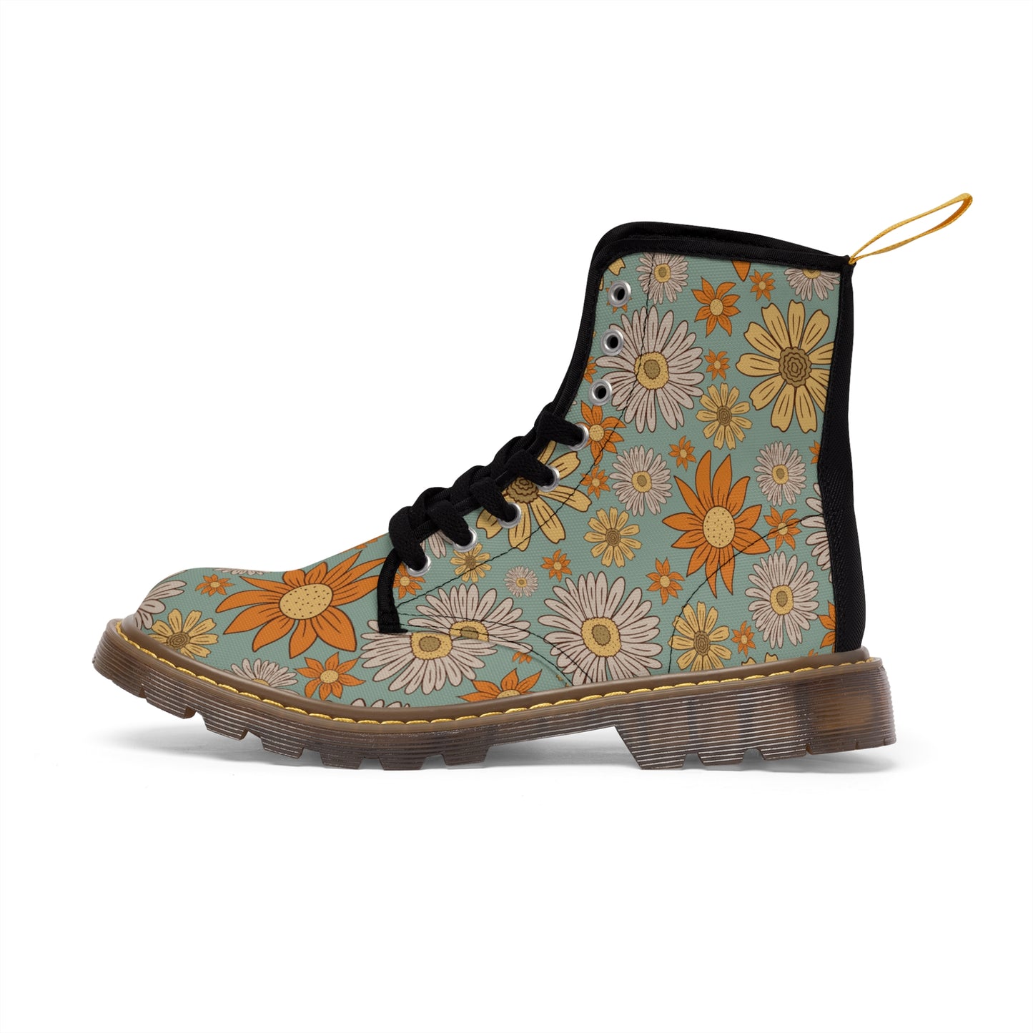 Work Boots Flower Power