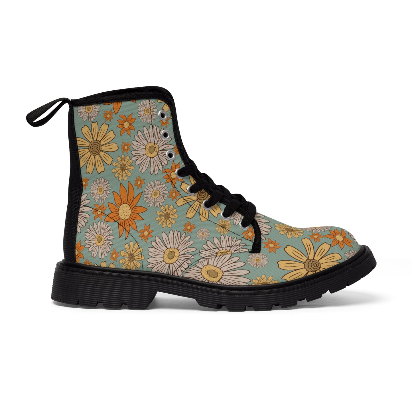 Work Boots Flower Power